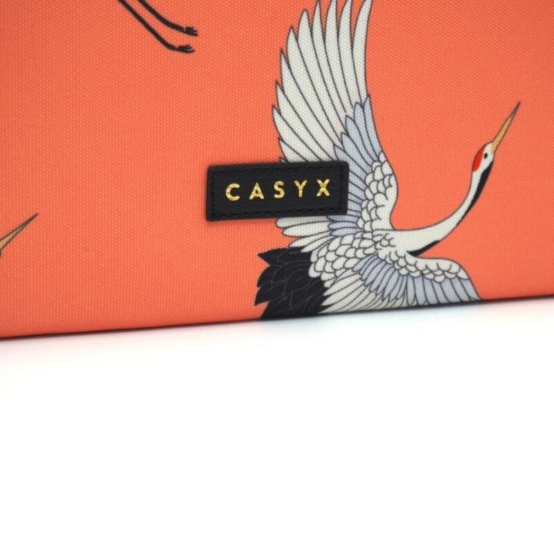 casyx laptopsleeve coral crane